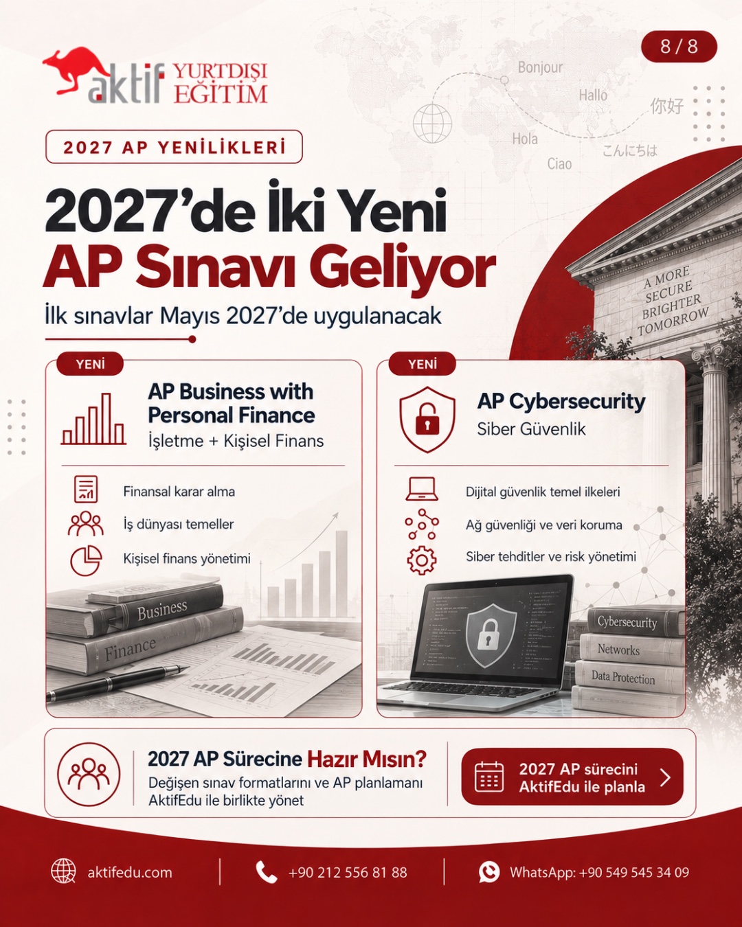Mayıs 2027'de ilk kez uygulanacak AP Business with Personal Finance ve AP Cybersecurity sınavları